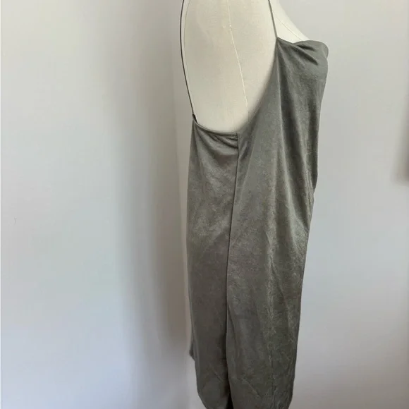 Zara Elegant Green Slip Mini Dress - Picture 2 of 4